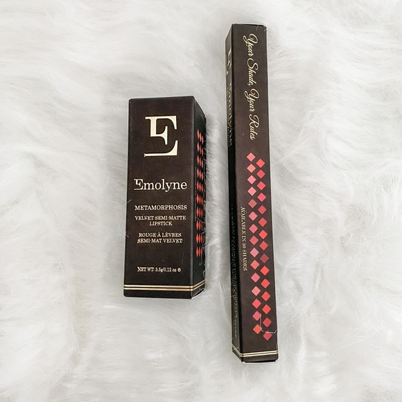 🏷️ SALE - NEW Emolyne Metamorphosis Lipstick & Liner Port Elizabeth Candy Red - Picture 2 of 4